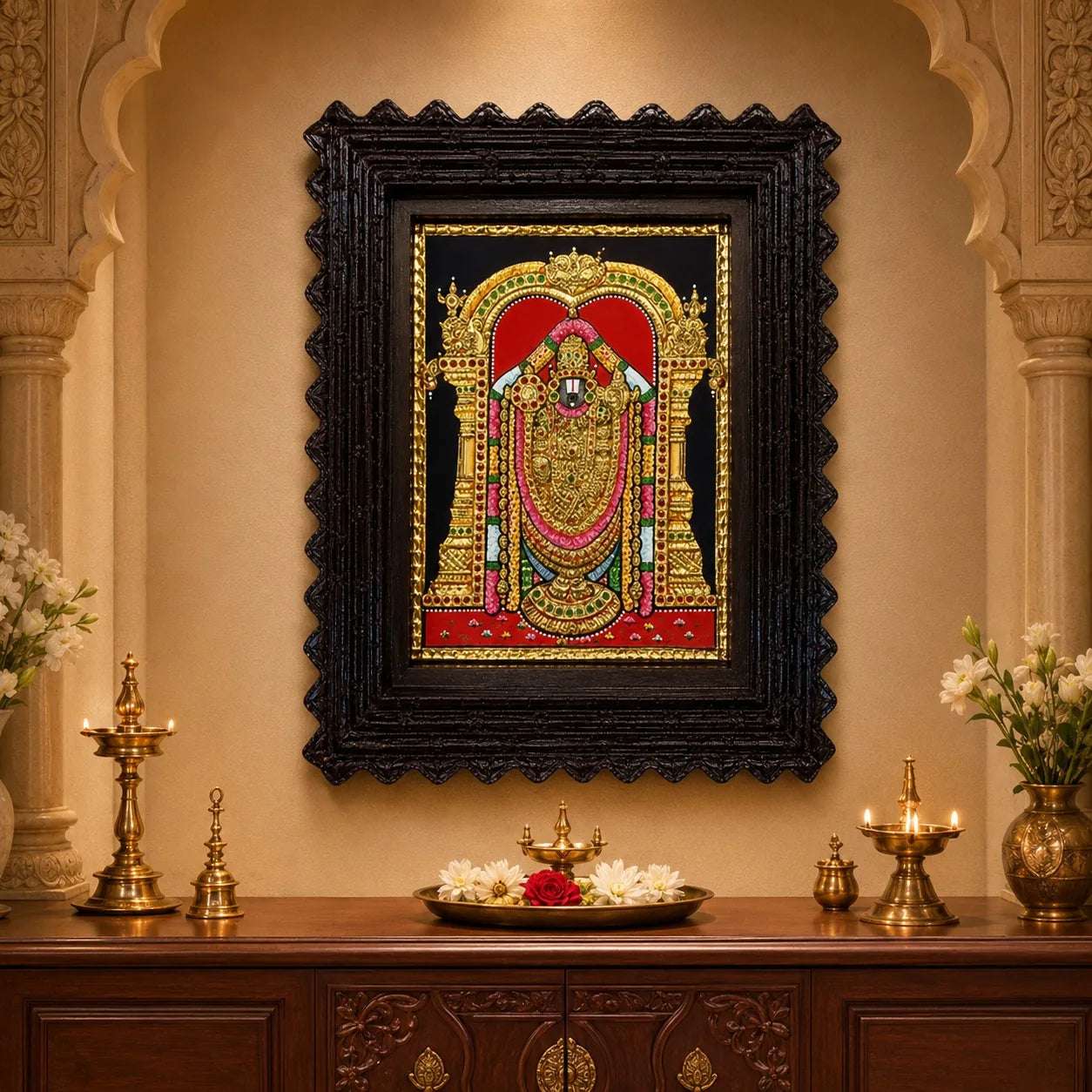 এজন শিল্পীৰ ষ্টুডিঅ’ৰ ভিতৰত: এটা তাঞ্জোৰ ছবি সম্পূৰ্ণ হ’বলৈ কেনেকৈ তিনি মাহ সময় লাগে